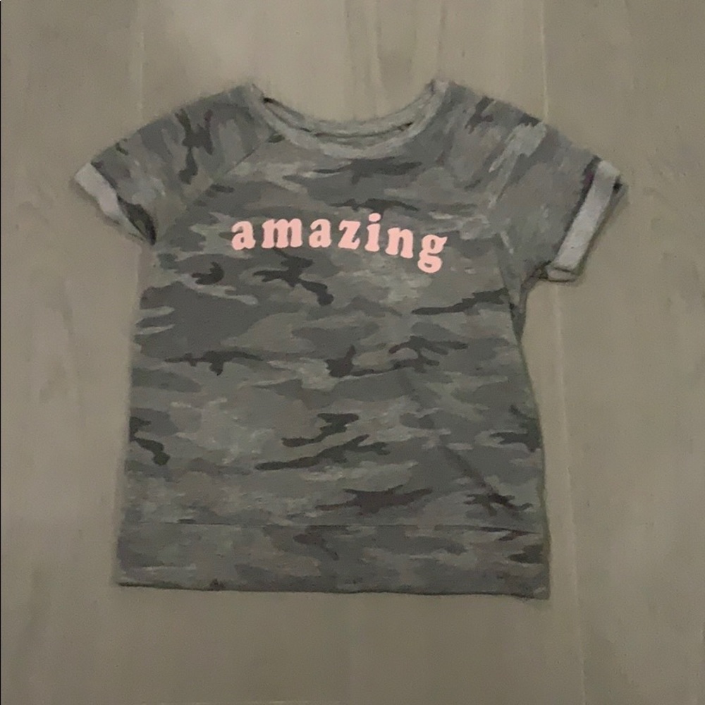 Camouflage Shirt Girls Kids Size 10-11